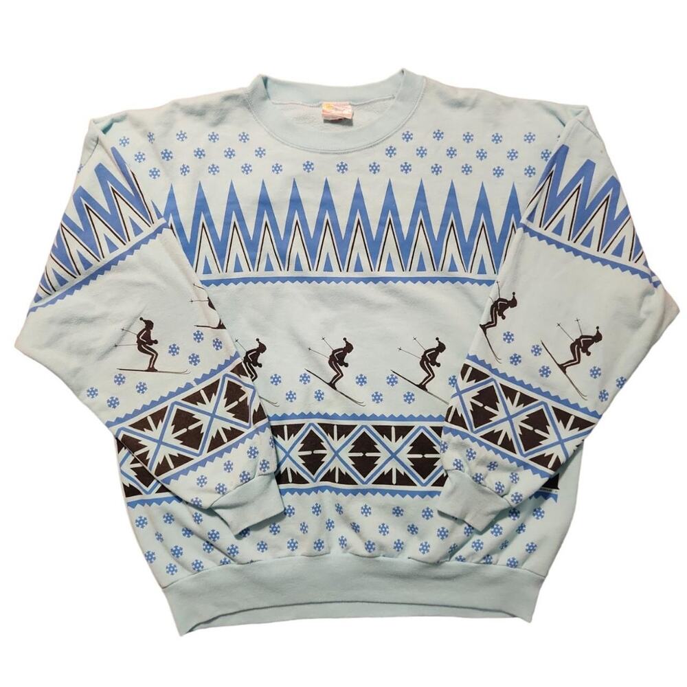 1987 ski crew neck sweatshirt